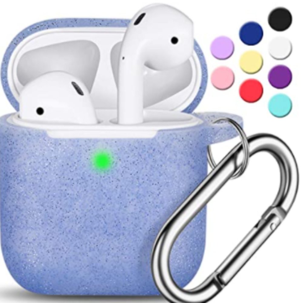 AirPods Case Cover with Keychain - Bling red/blue